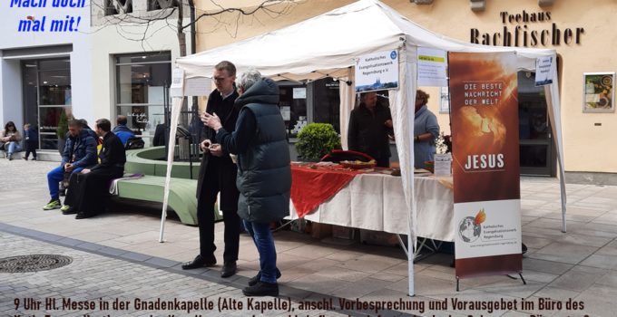 Evangelisation in der Regensburger Fußgängerzone, 12. September