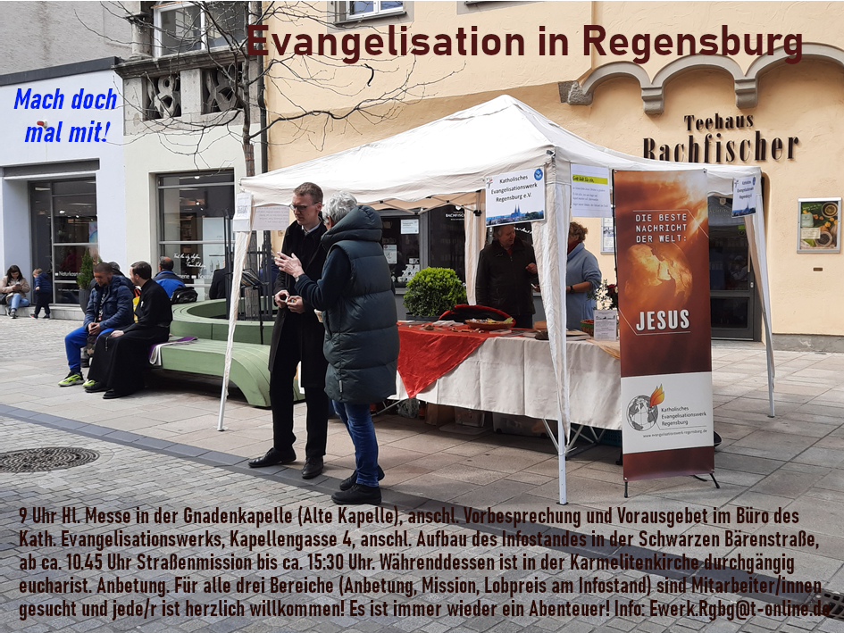 Evangelisation in der Regensburger Fußgängerzone, 12. September
