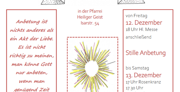 Auf Gaudete hin… – 24h Anbetung 12./13. Dez.