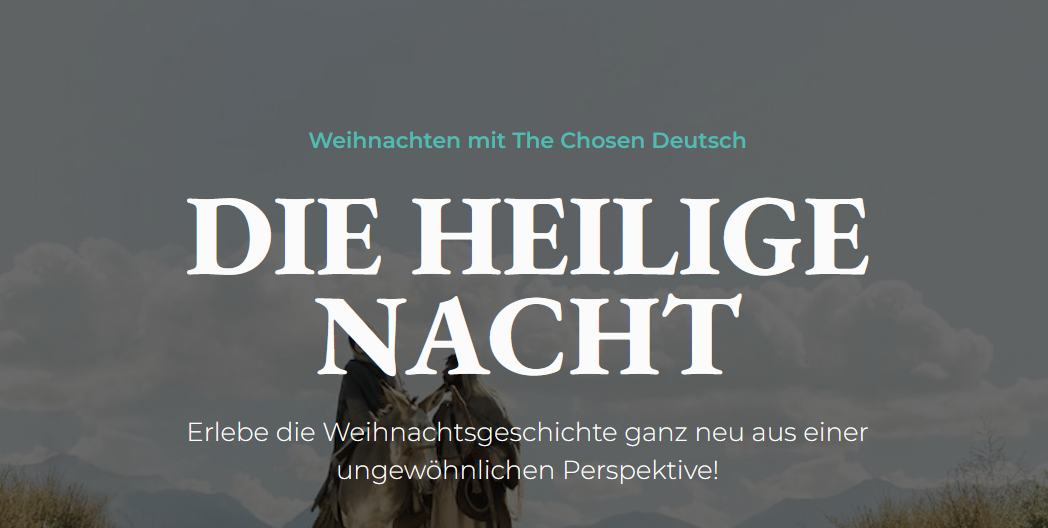 Erlebe Weihnachten gemeinsam mit The Chosen
