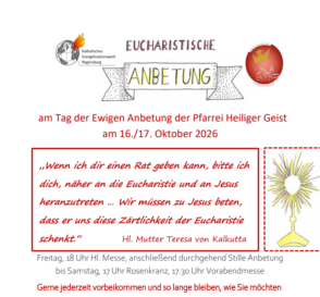 24h Anbetung 16./17. Okt.